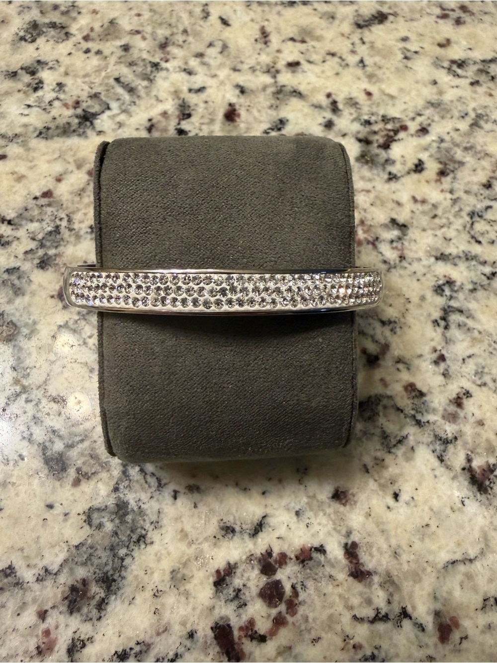 Silver Crystal Pavé Bar Bracelet - Women Jewelry